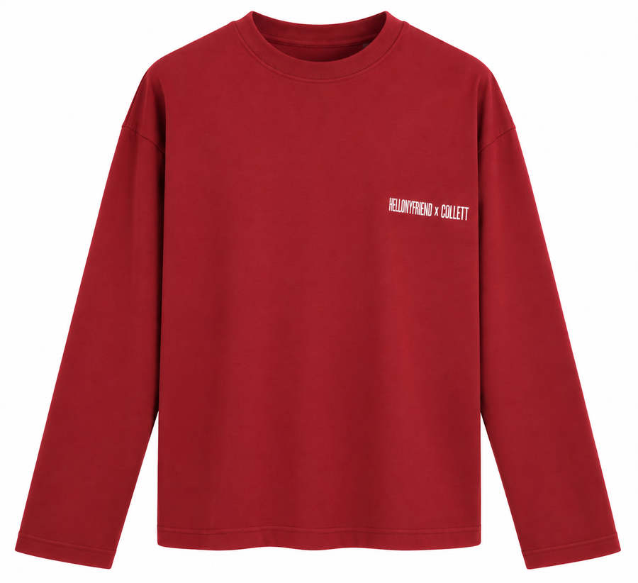 Longsleeve Collett x Hellomyfriend Bordeaux