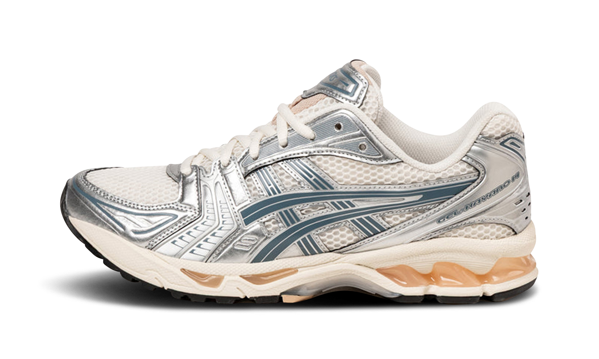 ASICS Gel-Kayano 14 Birch Pure Silver Teal Gold