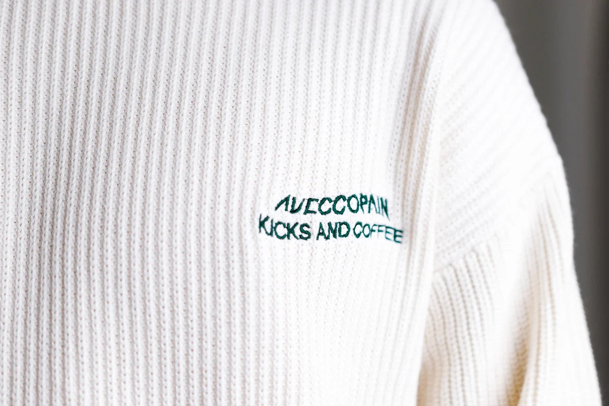 Kicks & Coffee X Aveccopain Knitted Sweater Pearl