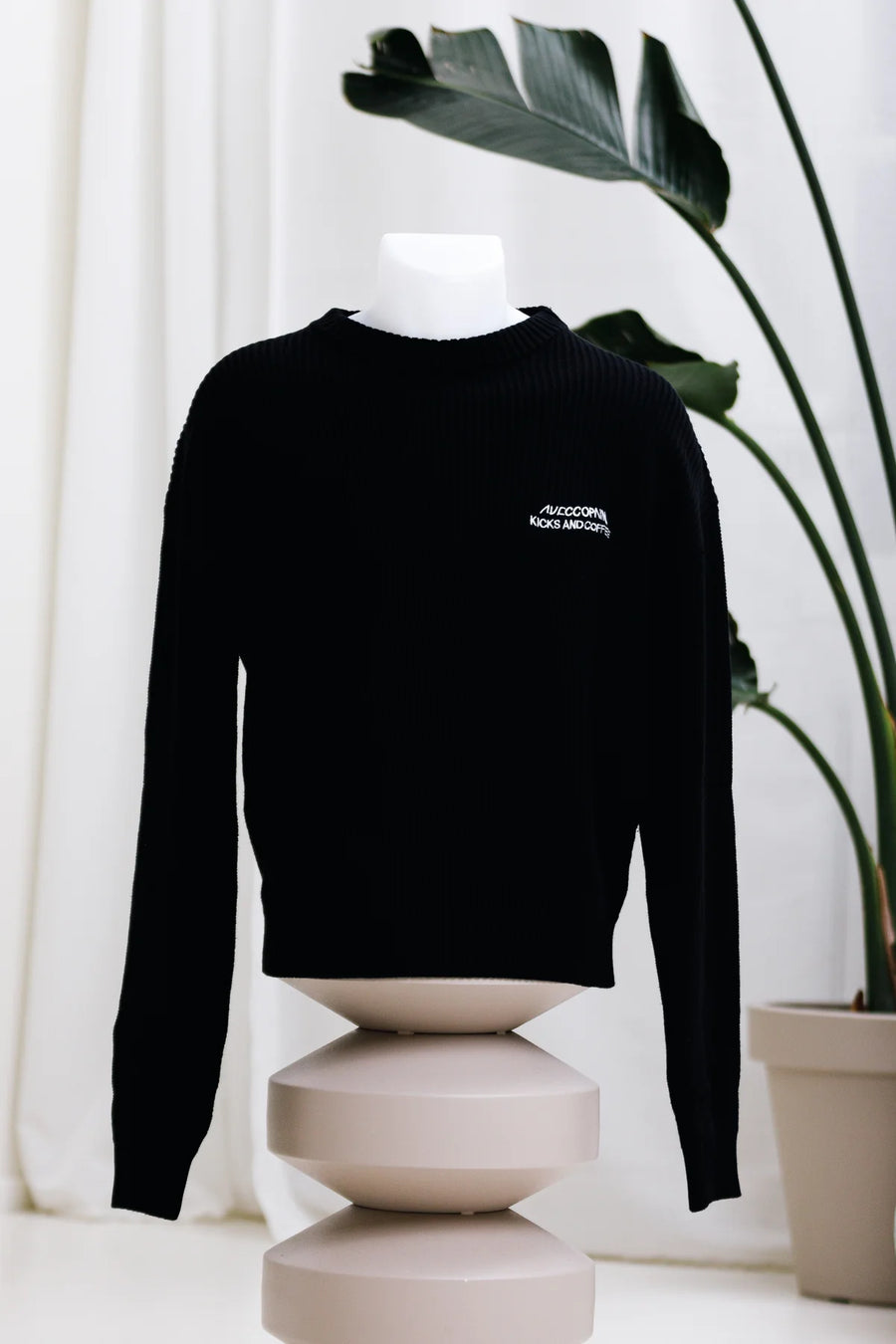 Kicks & Coffee X Aveccopain Knitted Sweater Black