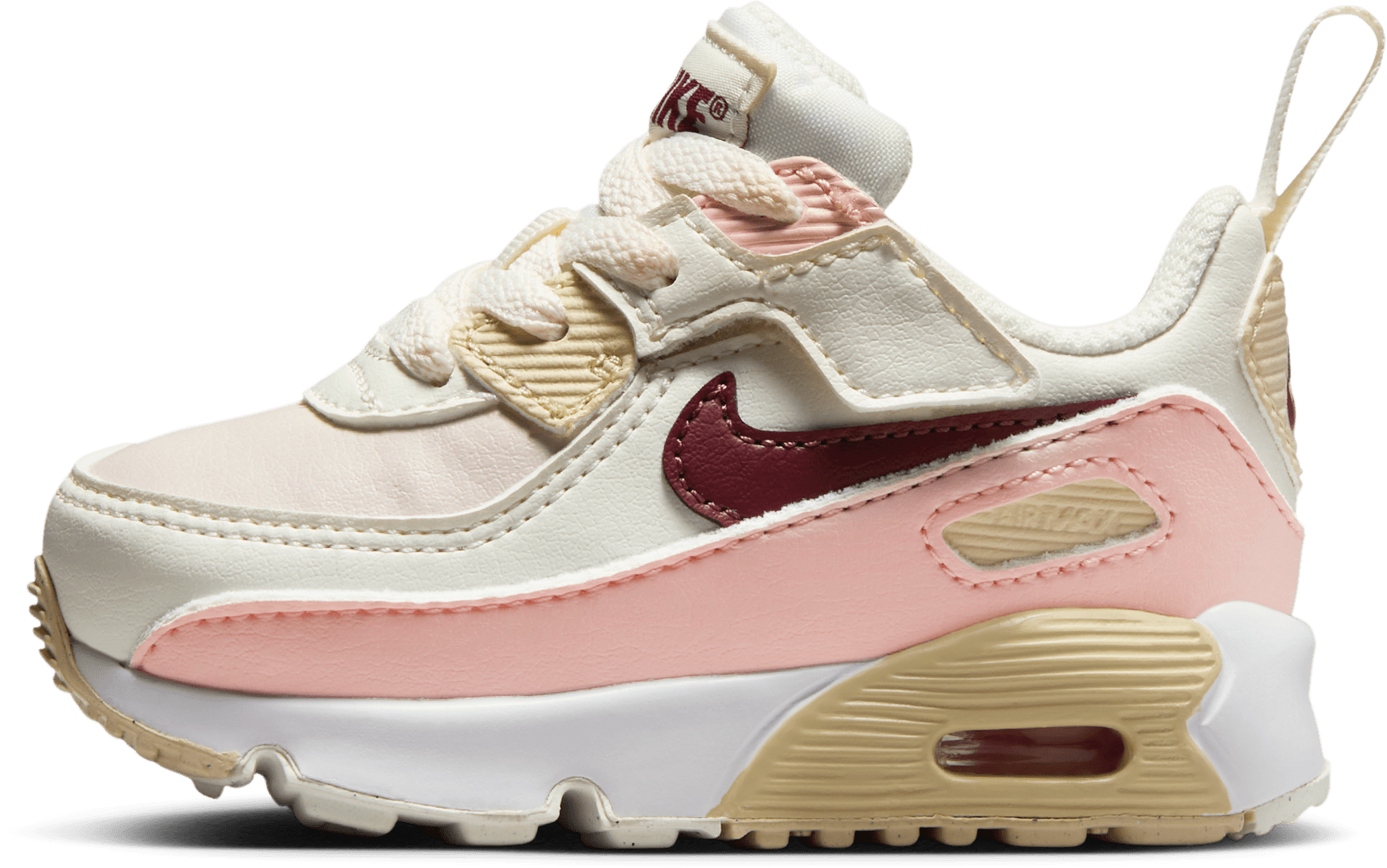 Nike Air Max 90 EasyOn Phantom Echo Pink Sail Dark Team Red Kids