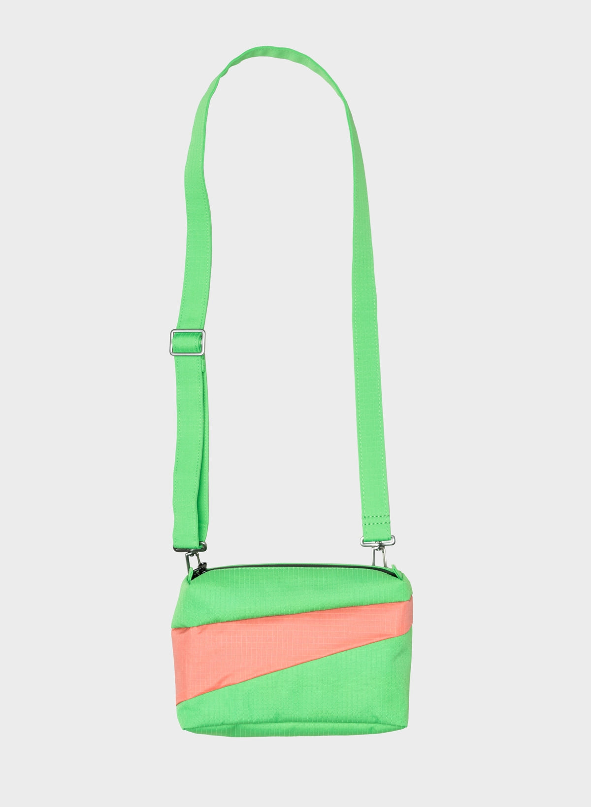 SUSAN BIJL The New Bum Bag Greenscreen & Coral SMALL