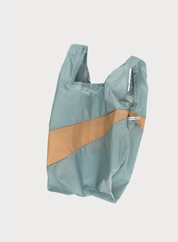 SUSAN BIJL The New Shopping Bag Grey & Camel MEDIUM