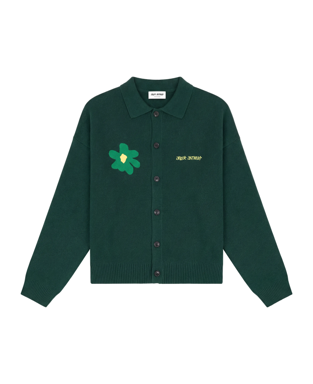 Arbor Antwerp Green Flower Polo Knit