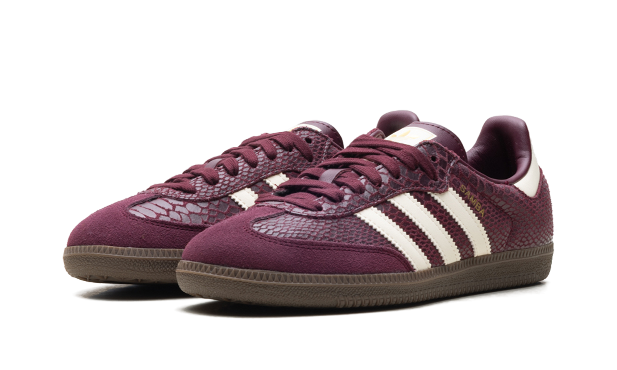 Adidas Samba OG Snakeskin Maroon Cream White
