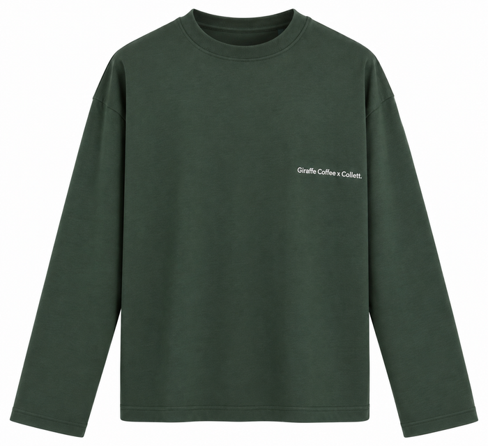 Longsleeve Collett x Giraffe Coffee Forest Green