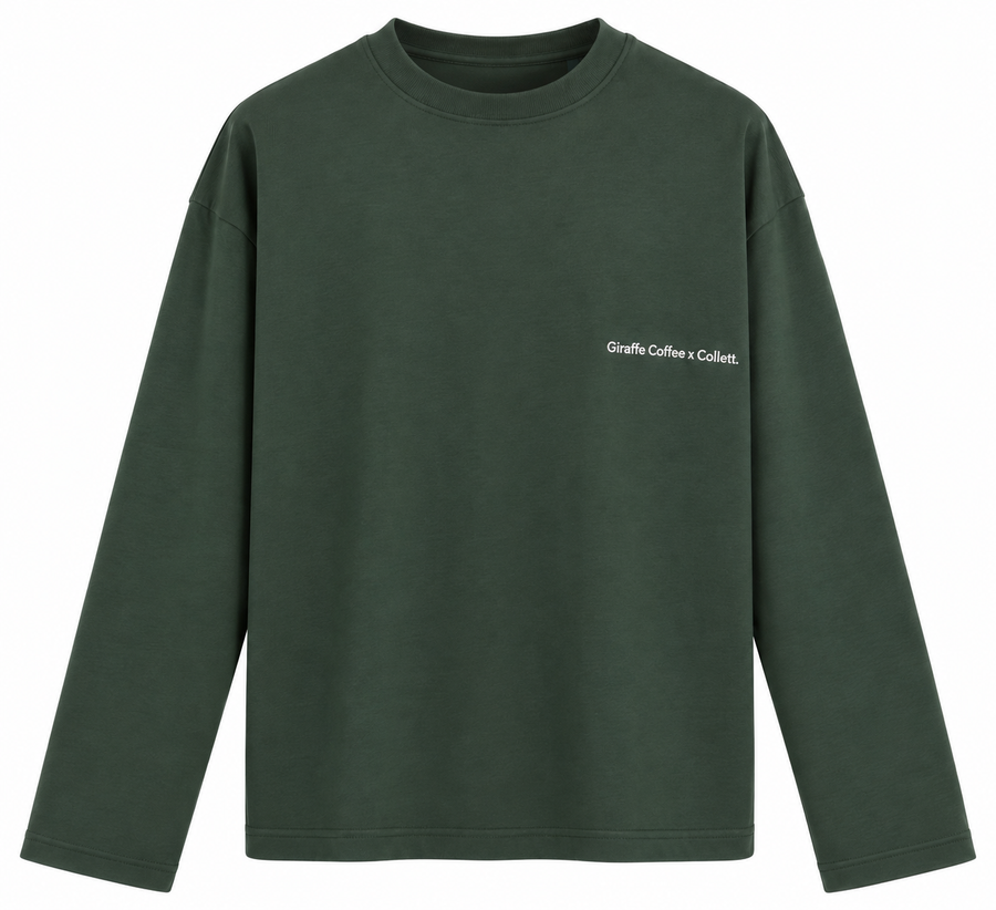 Longsleeve Collett x Giraffe Coffee Forest Green