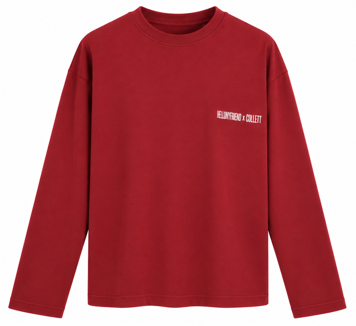 Longsleeve Collett x Hellomyfriend Bordeaux