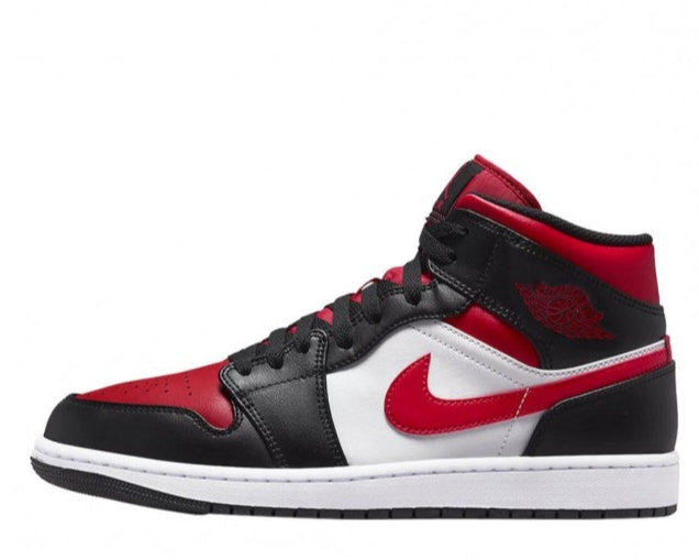 Nike Air Jordan 1 Mid White Black Red
