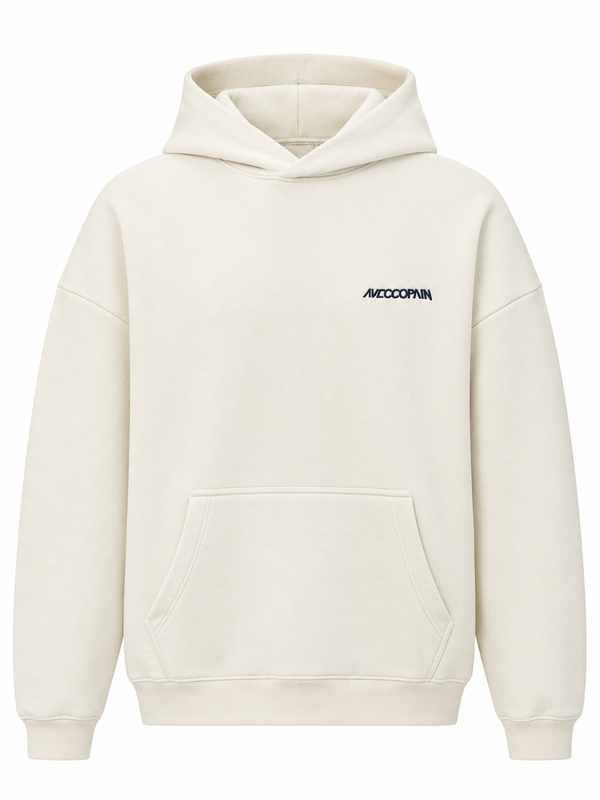 Avec Copain 'Comfort' Hoodie Cream Ivory