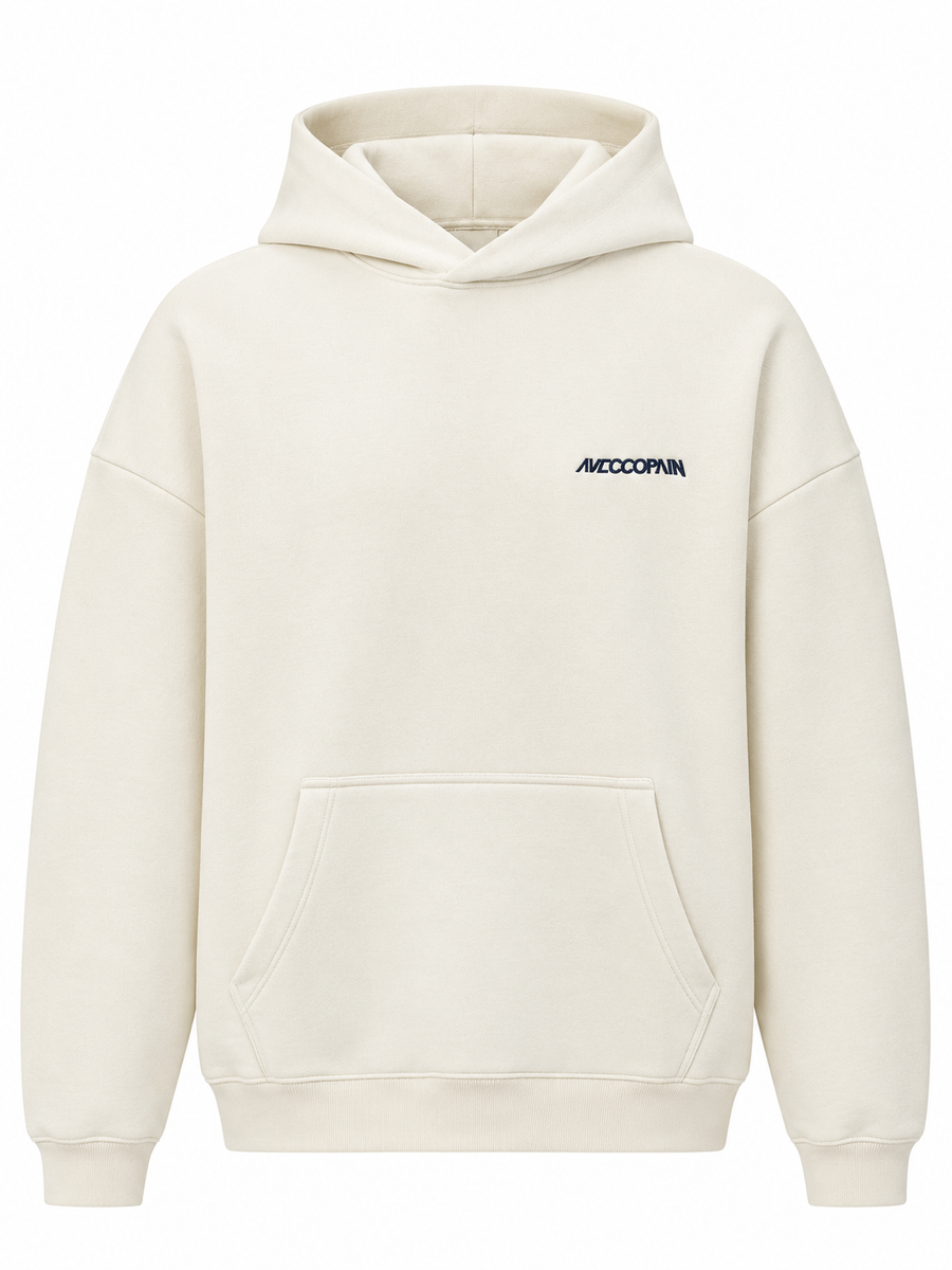 Avec Copain 'Comfort' Hoodie Cream Ivory