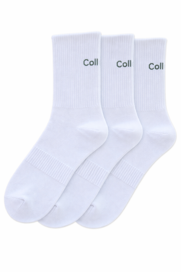 3-Pack Sokken Wit Groen (OS)