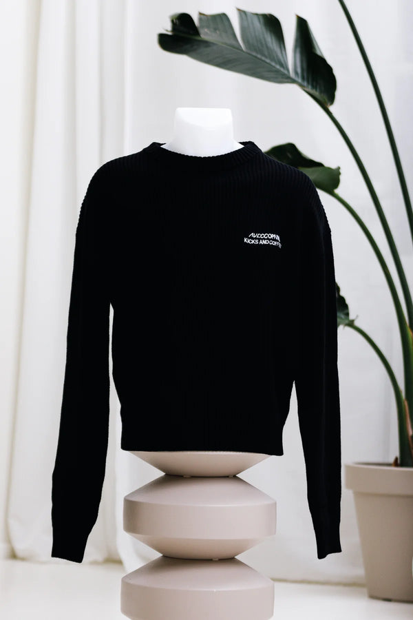 Kicks & Coffee X Aveccopain Knitted Sweater Black