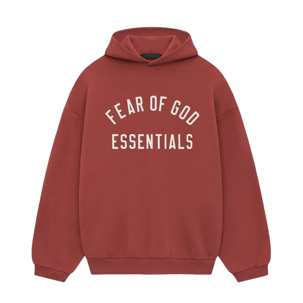 Fear of God Essentials Hoodie Crimson FW24