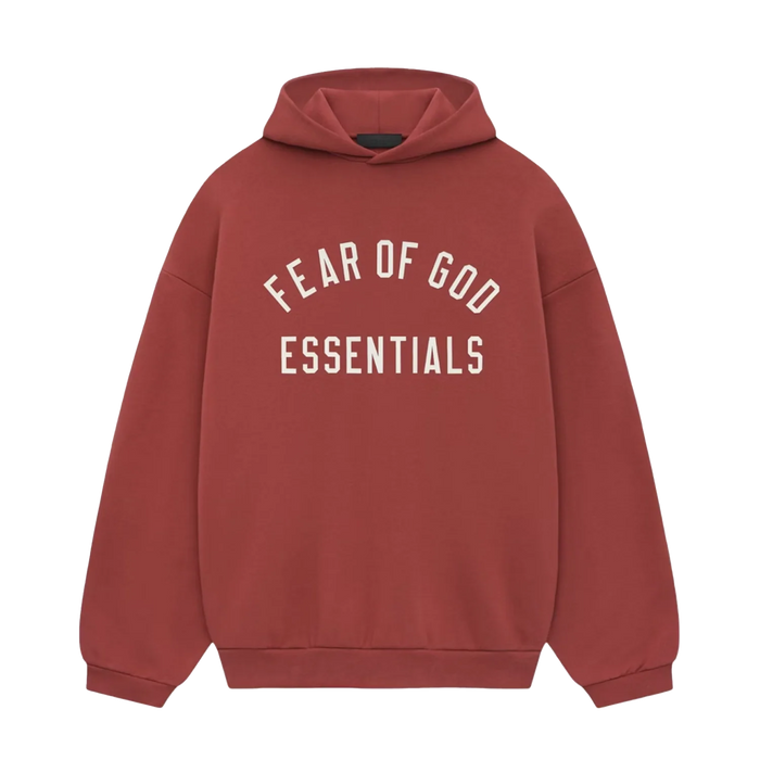 Fear of God Essentials Hoodie Crimson FW24
