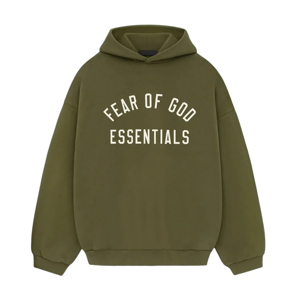 Fear of God Essentials Hoodie Fleece Military FW24