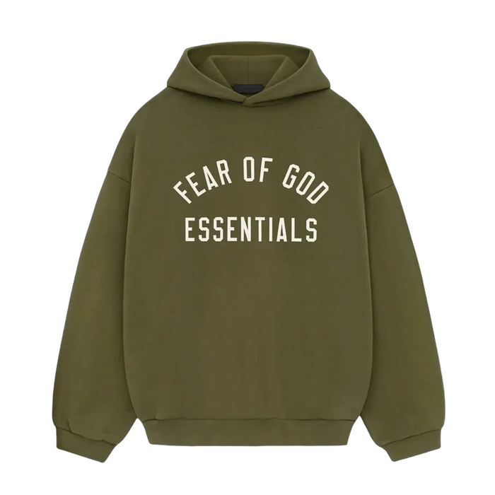 Fear of God Essentials Hoodie Fleece Military FW24