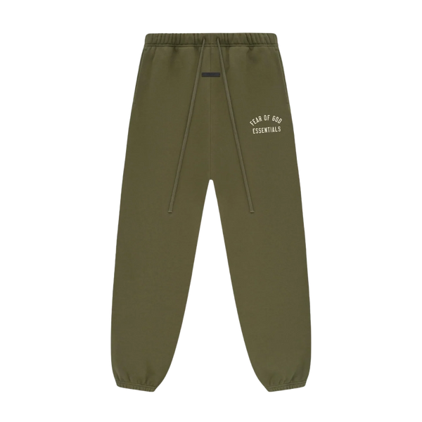 Fear of God Essentials Sweatpants Fleece Military FW24