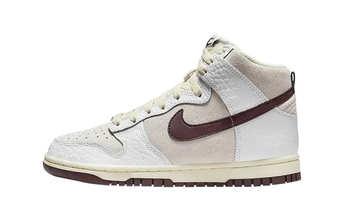 Nike Dunk High Light Orewood Brown Burgundy Crush
