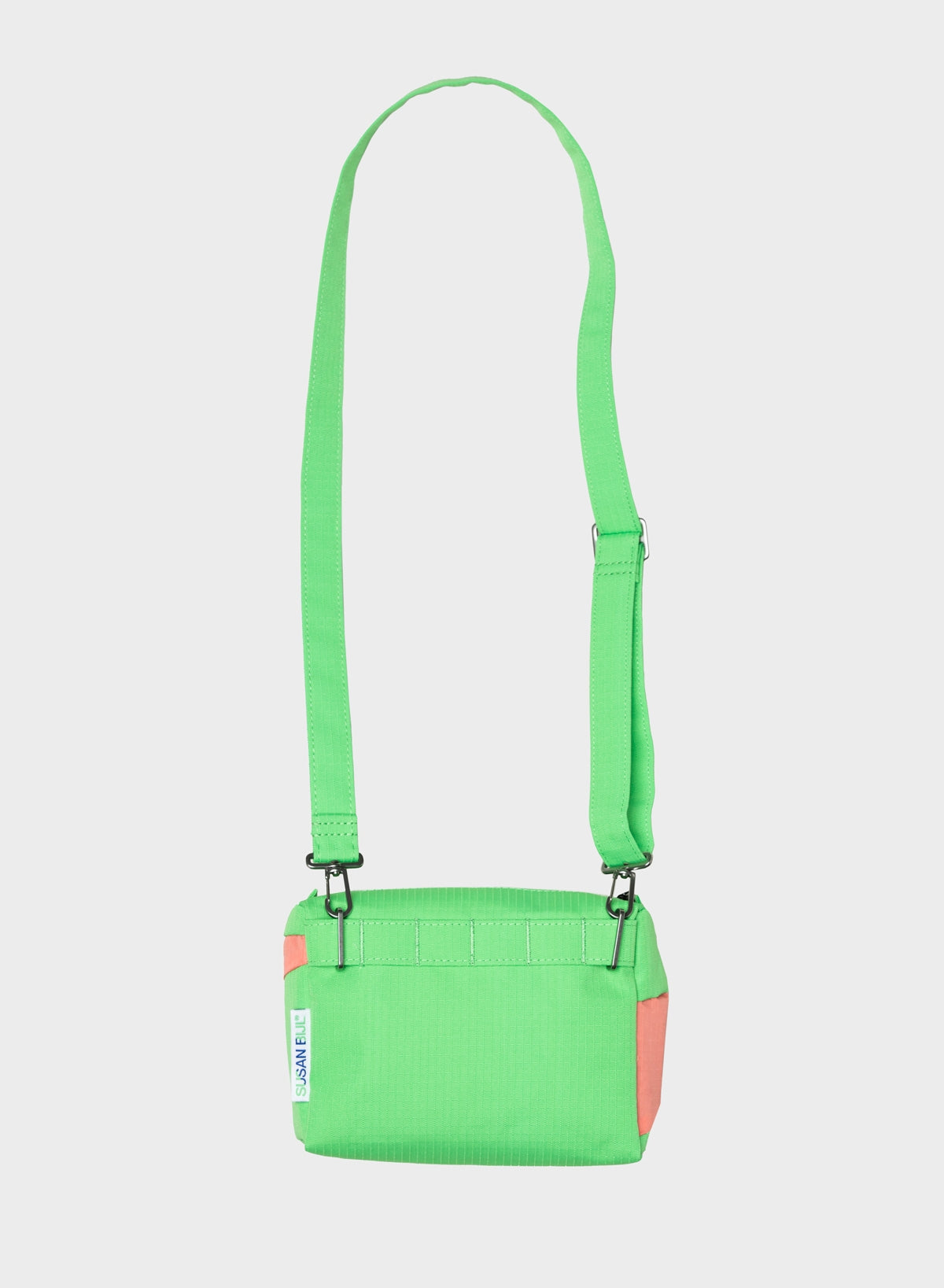SUSAN BIJL The New Bum Bag Greenscreen & Coral SMALL