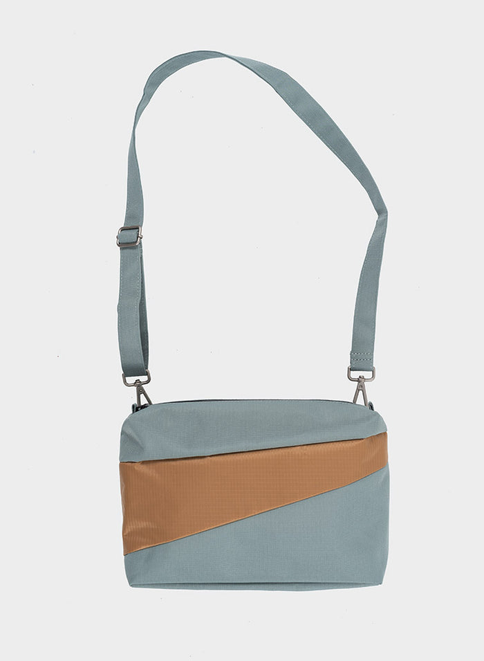 SUSAN BIJL The New Bum Bag Grey & Camel MEDIUM