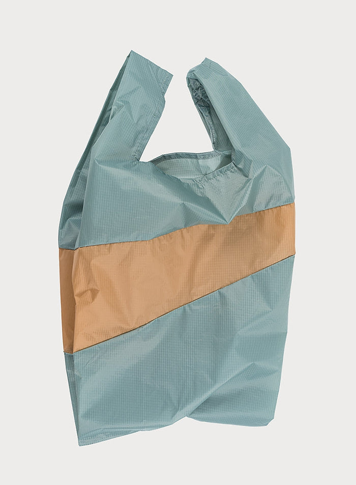 SUSAN BIJL The New Shopping Bag Grey & Camel LARGE