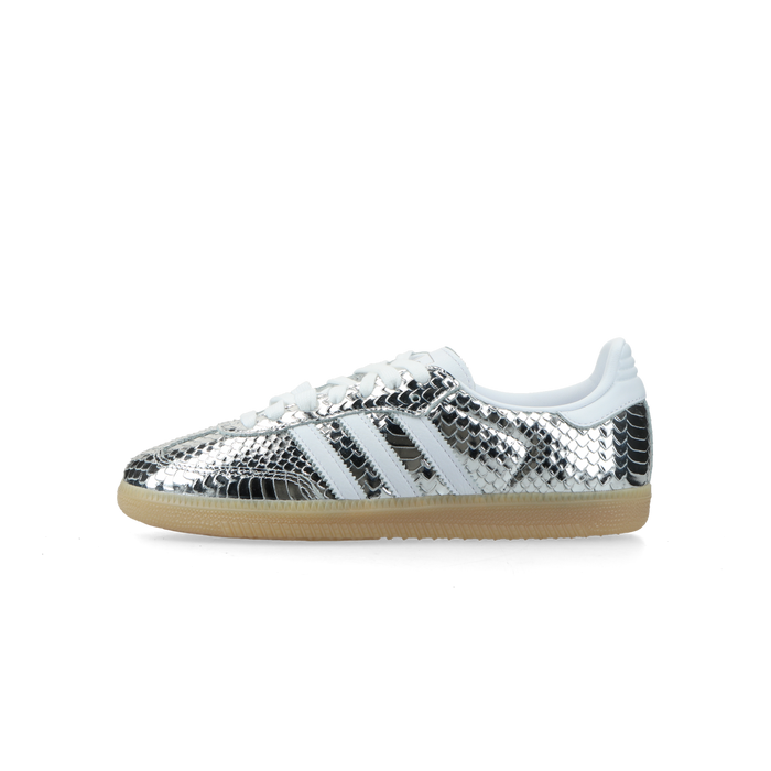 Adidas Samba Patent Snakeskin Silver Metallic