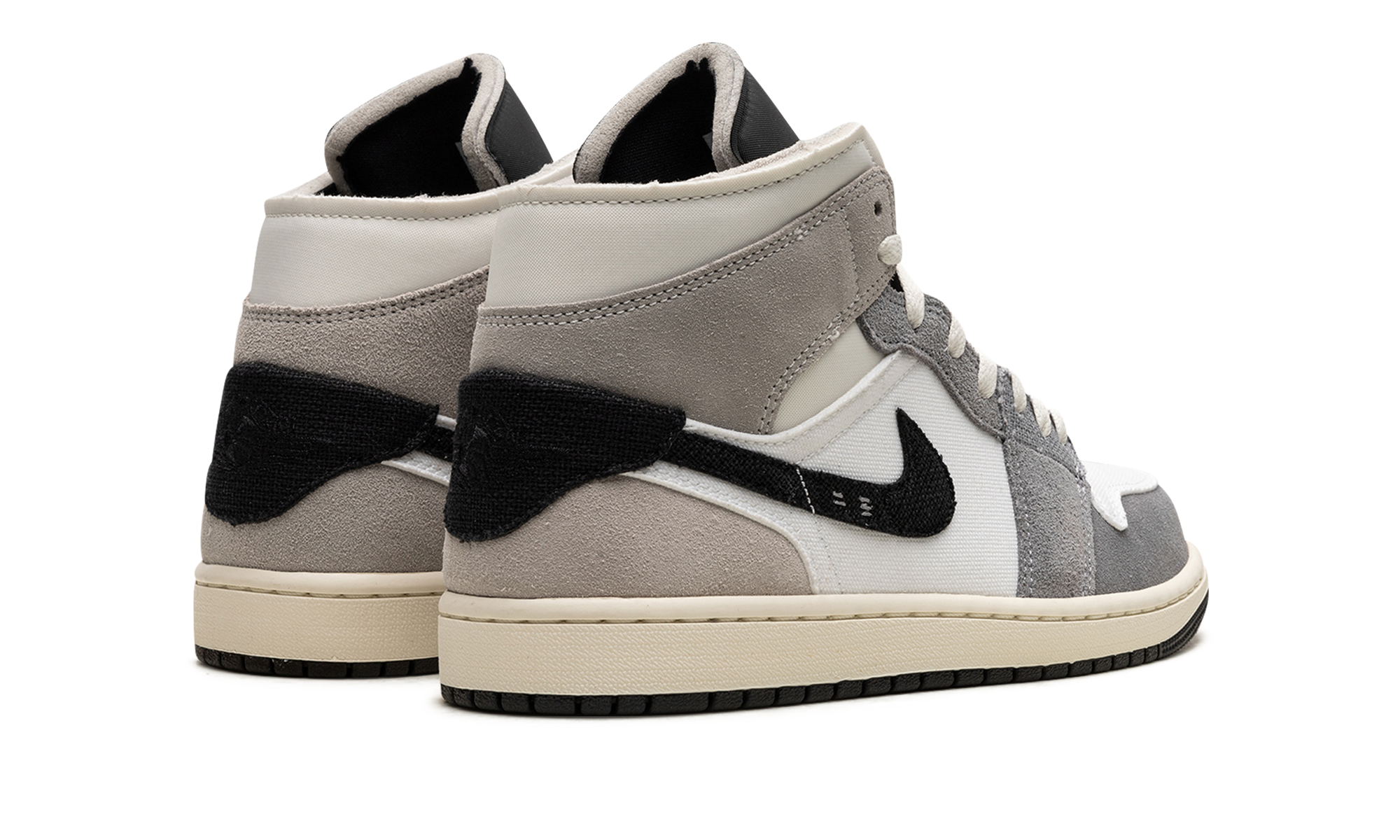 Air Jordan 1 Mid SE Craft White Cement Grey Black