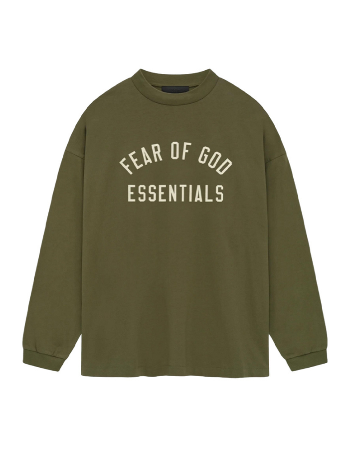 Fear of God Essentials Jersey Longsleeve Military