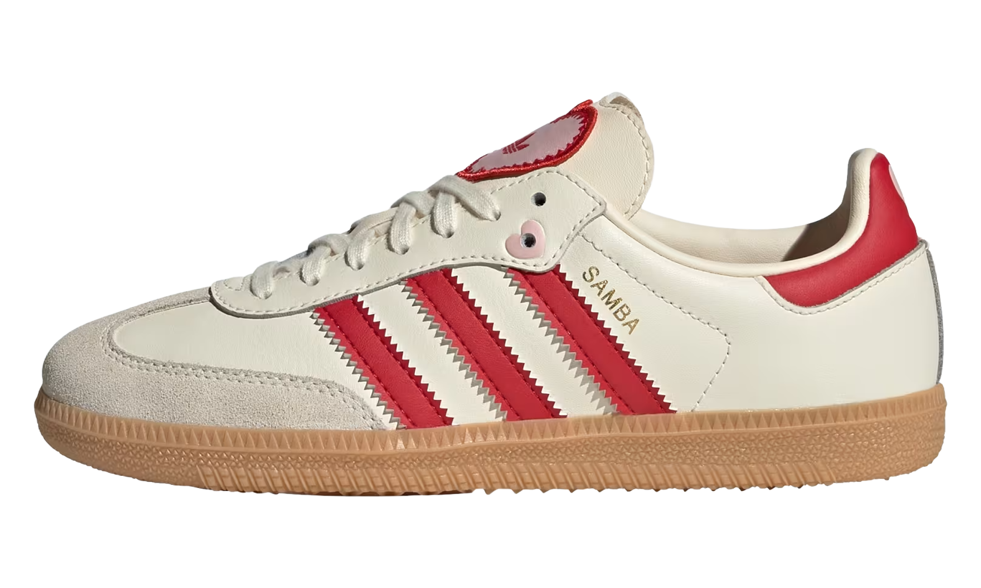 adidas Samba OG Valentine's Day Cream White Scarlet KIDS