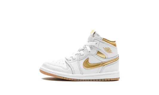 Nike Air Jordan 1 High White Metallic Gold Kids