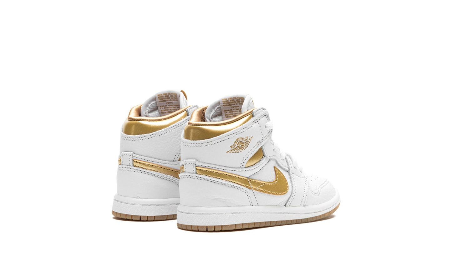 Nike Air Jordan 1 High White Metallic Gold Kids