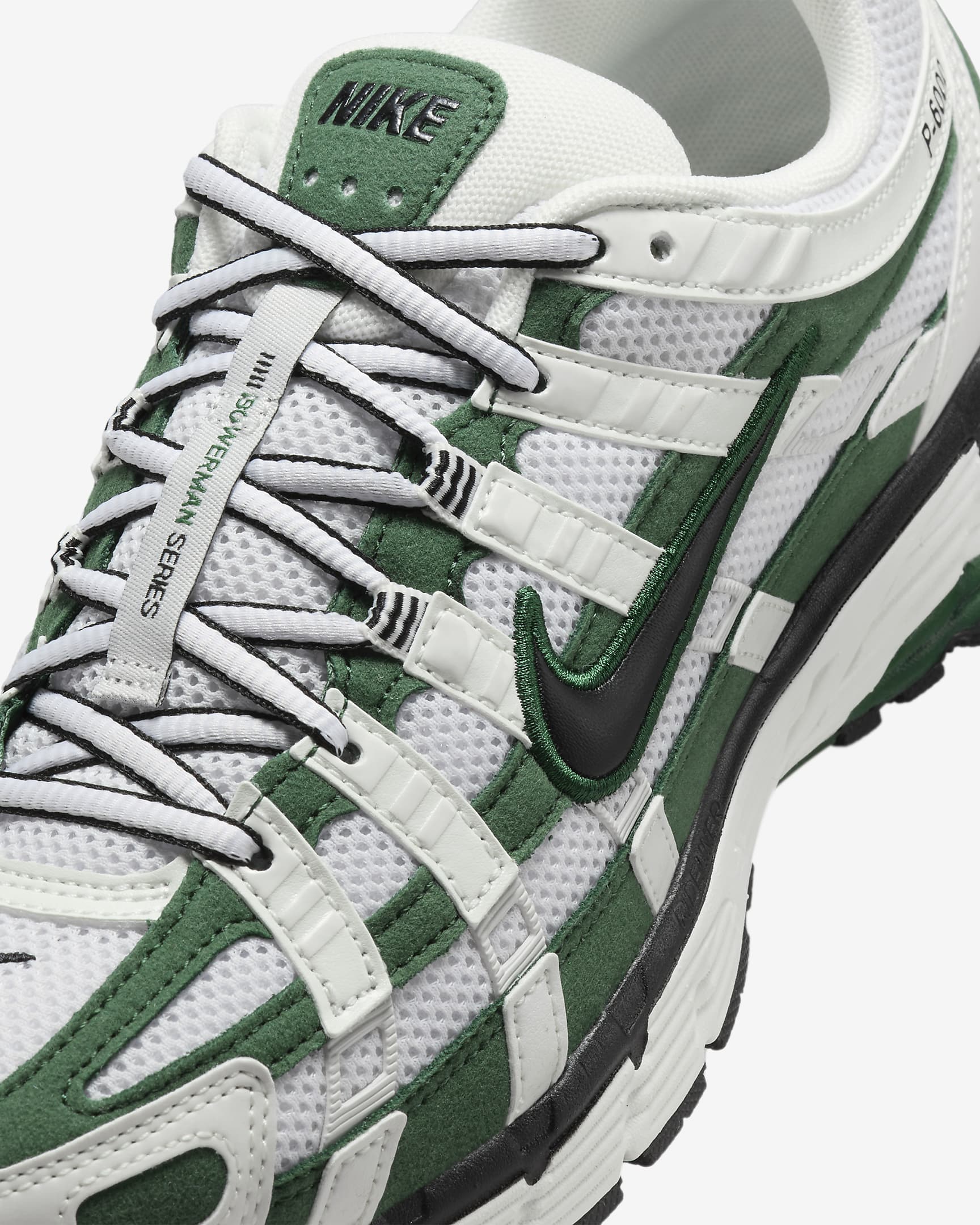Nike P-6000 Summit White Dark Green