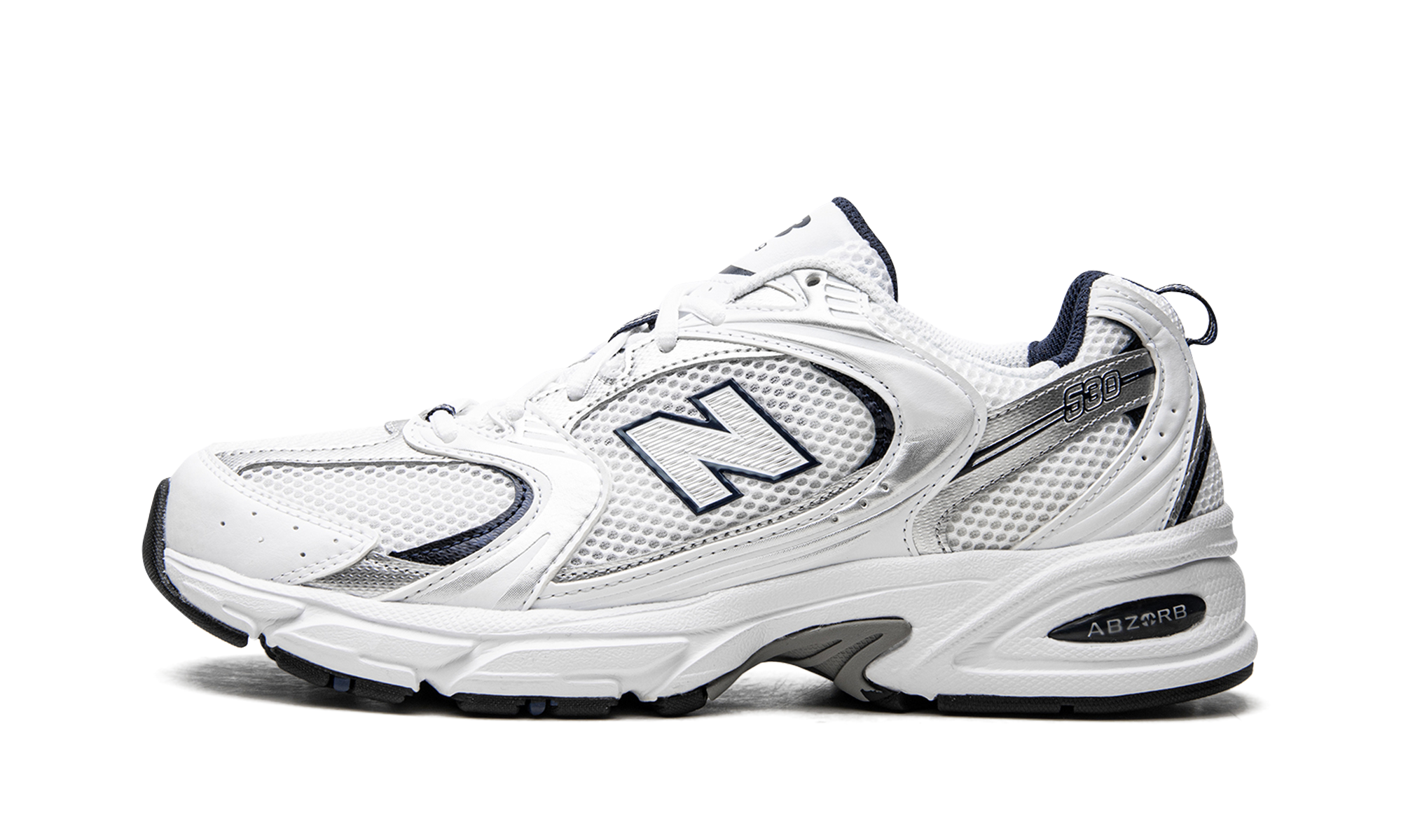 New Balance 9530 White Silver Navy
